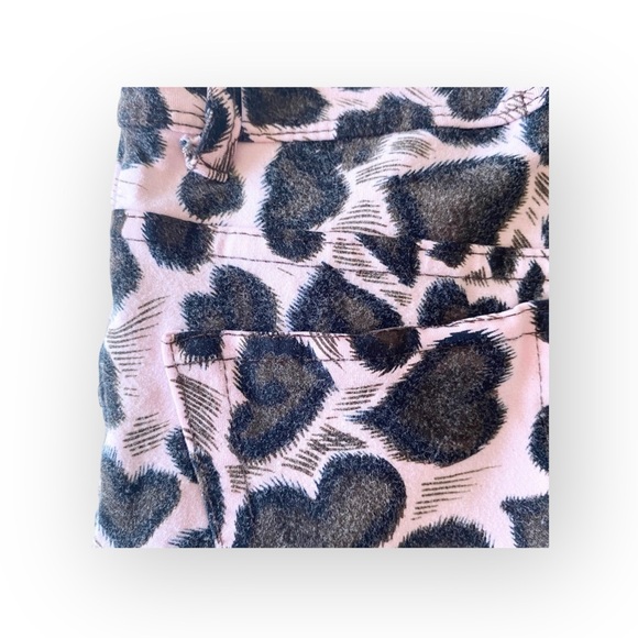 Flowers by Zoe ❤︎︎ Heart Leopard Print Stretch Pants ❤︎︎ Pink Black ❤︎︎ 3 3T ❤︎︎ - Picture 10 of 16